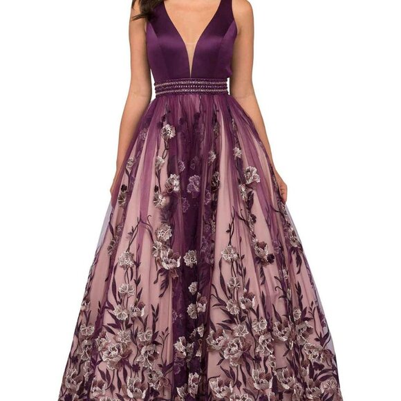 Plum Purple Prom Dress Size 2 Size 4 - Picture 1 of 14